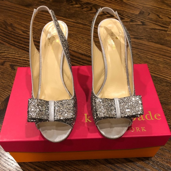 kate spade Shoes - Kate spade charm glitter shoes 7.5